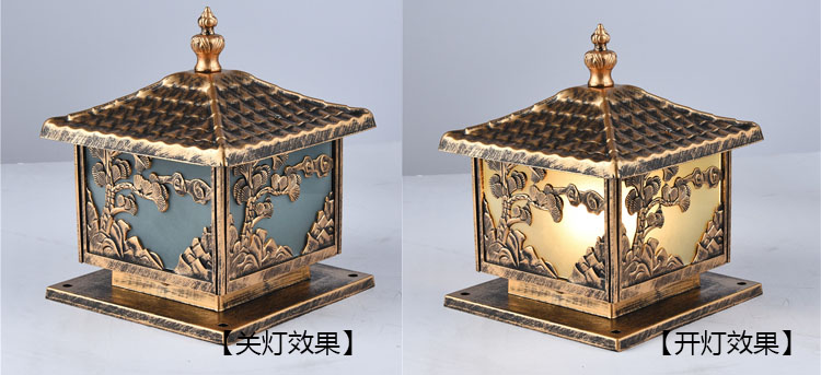 51漫画APP下载汅API免费新版华为下载入口照明(QDZTD-006)仿古压铸铝迎客松柱头灯开关灯效果